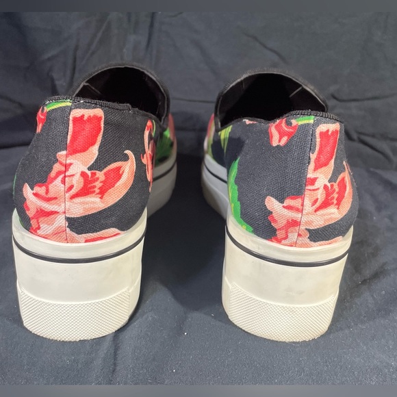 Stella McCartney Women's Sneakers Binx Pink Floral Canvas Platform Slip On - Picture 3 of 15